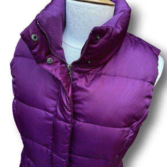 Eddie Bauer Women’s Small Purple Premium Goose Down Puffer Vest Made in USA - Picture 4 of 13